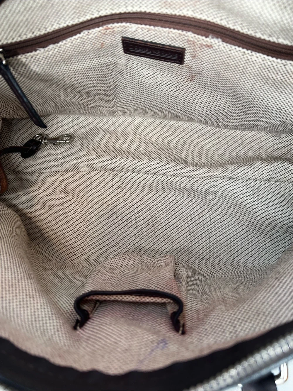 Dooney & Bourke Florentine Leather Front Pocket Satchel – T’Moro Brown – Medium